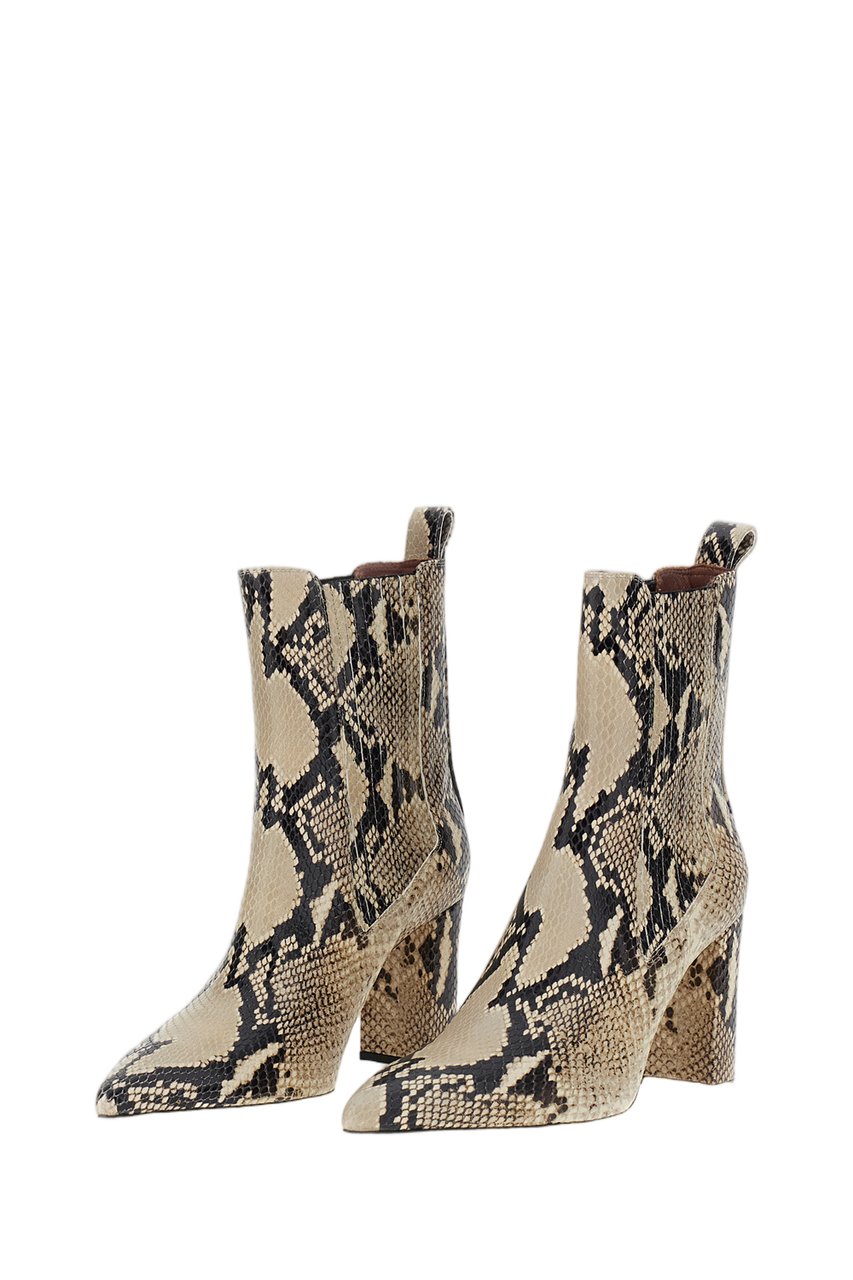 Paris Texas Multicolor Anja Python-Print Leather Boots Neutraal