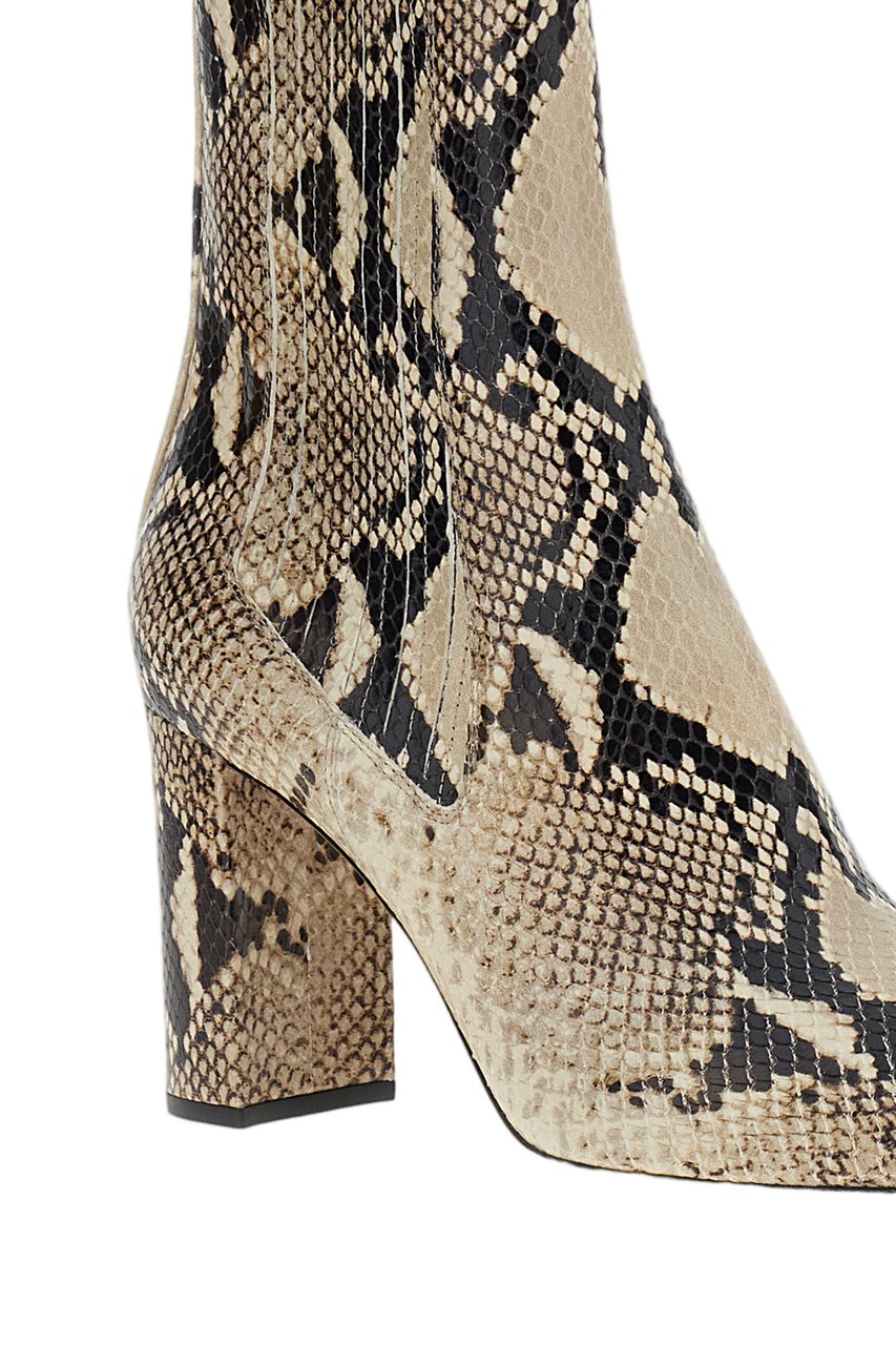 Paris Texas Multicolor Anja Python-Print Leather Boots Neutraal