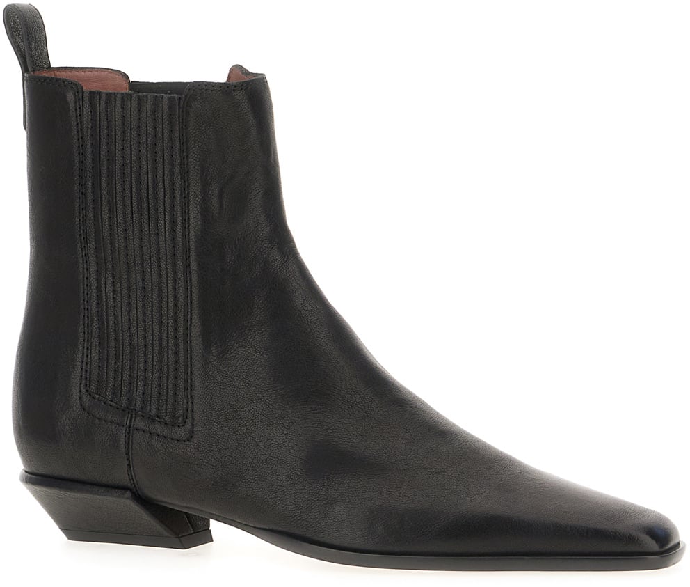 Paris Texas Black leather Bettina ankle boots Zwart