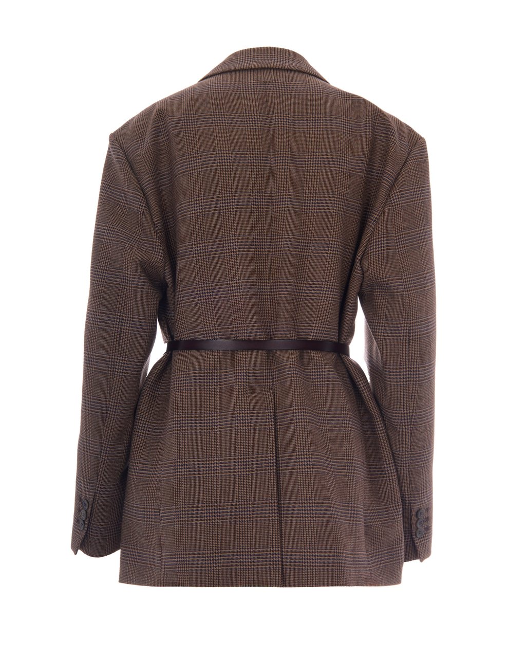 P.A.R.O.S.H. Patterned Brown Viscose-Blend Blazer Grijs