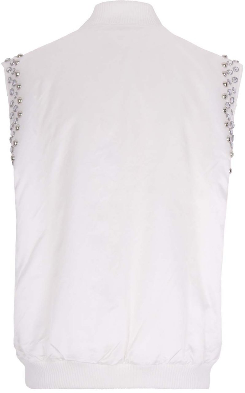 P.A.R.O.S.H. Sleeveless Bomber Jacket With Studs Wit