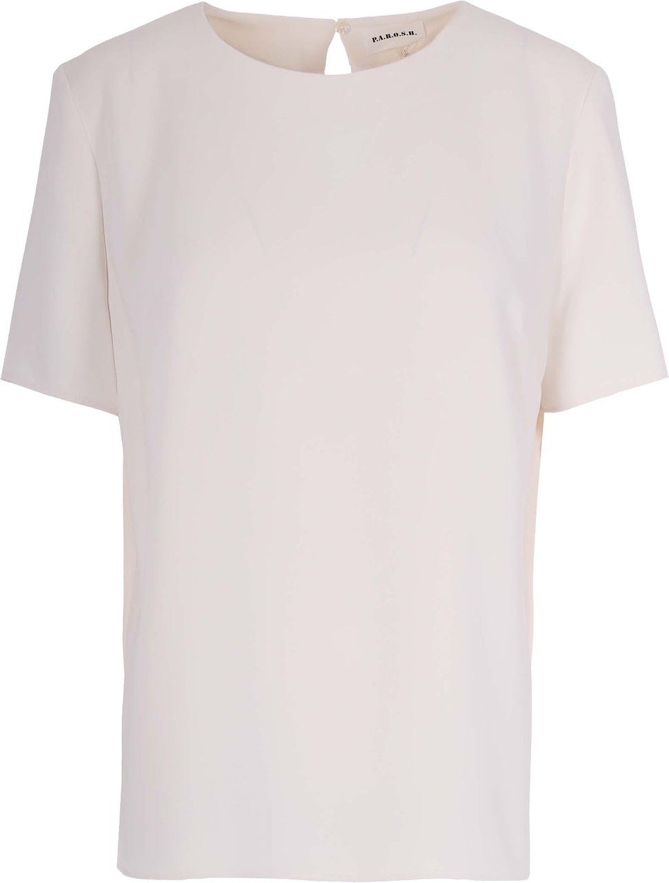 P.A.R.O.S.H. Basic White Cady Blouse Wit