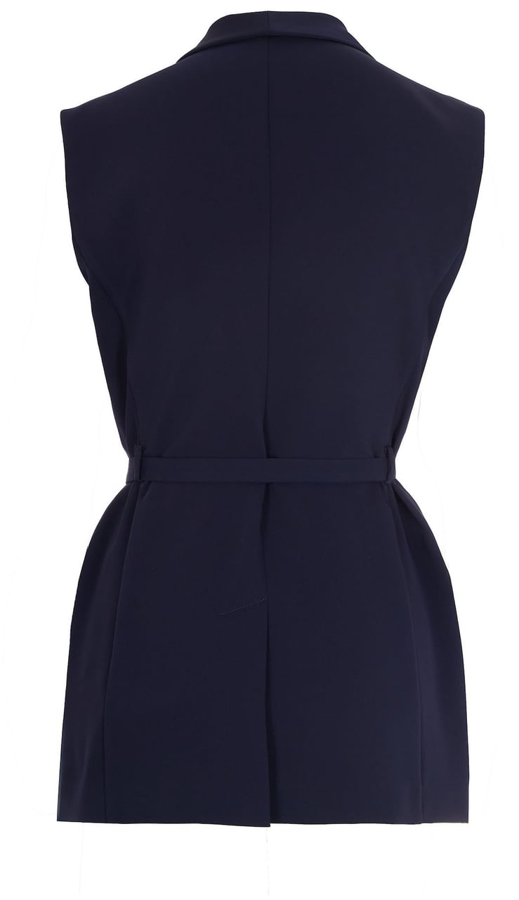 P.A.R.O.S.H. Blue Belted Vest Zwart