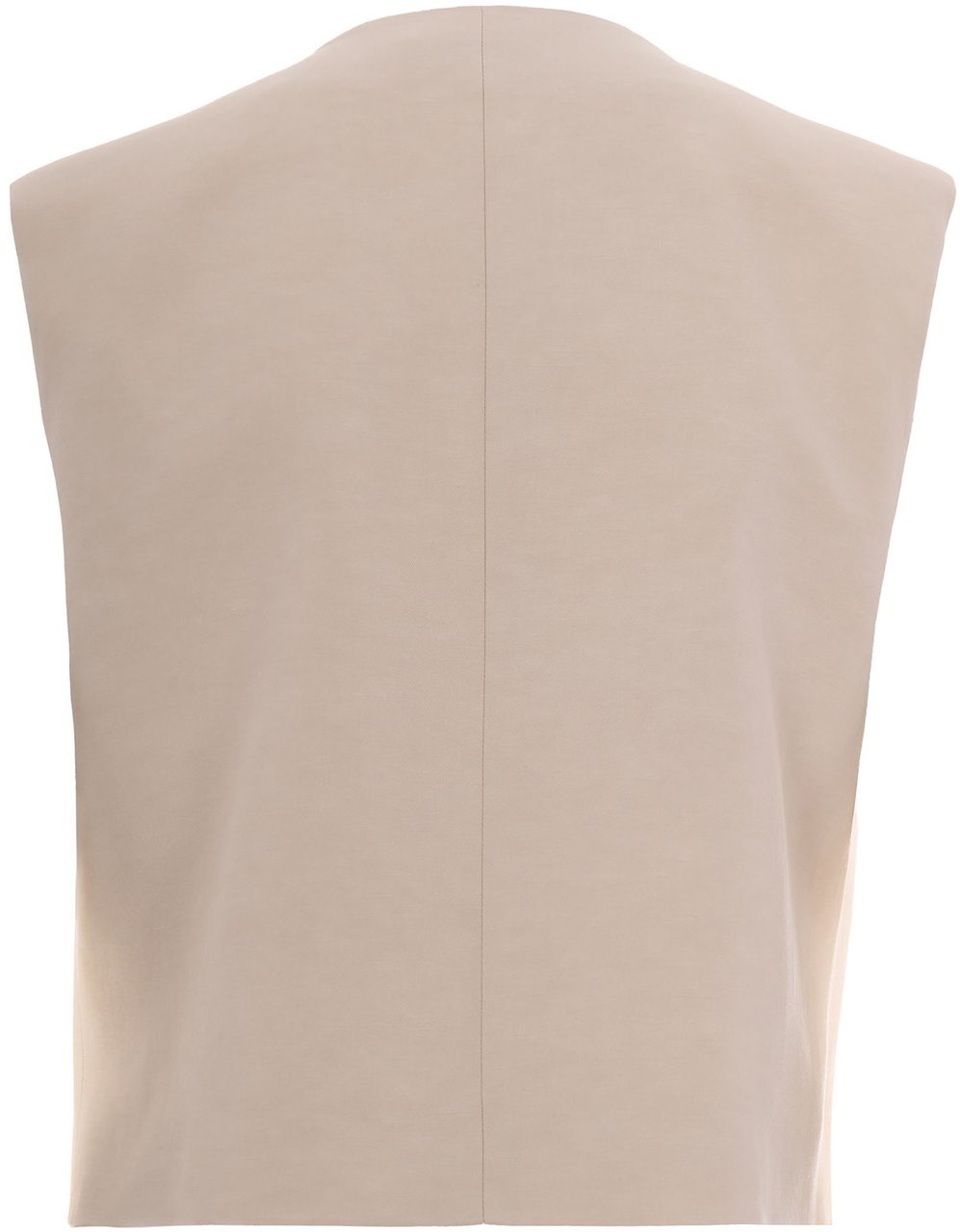 P.A.R.O.S.H. Cream Linen Gilet Neutraal