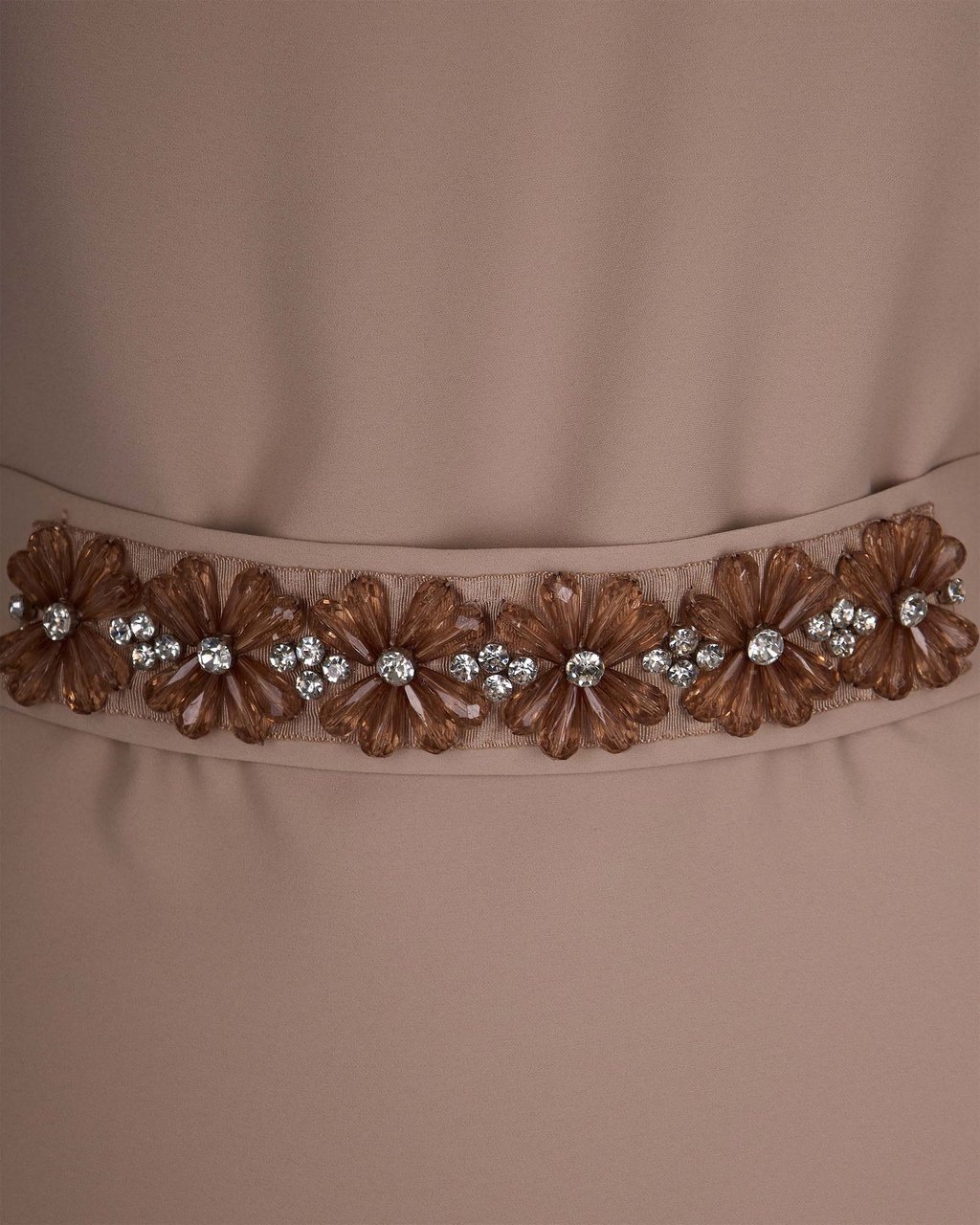 P.A.R.O.S.H. Nude Embroidery Belt Blouse Roze