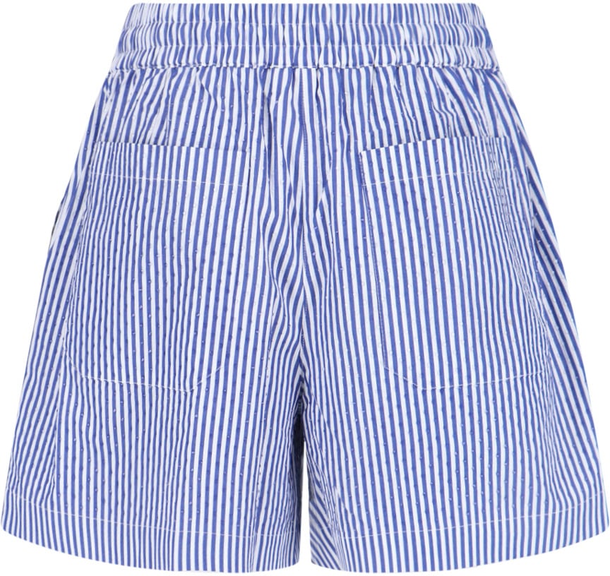 P.A.R.O.S.H. Blue Striped Shorts Blauw