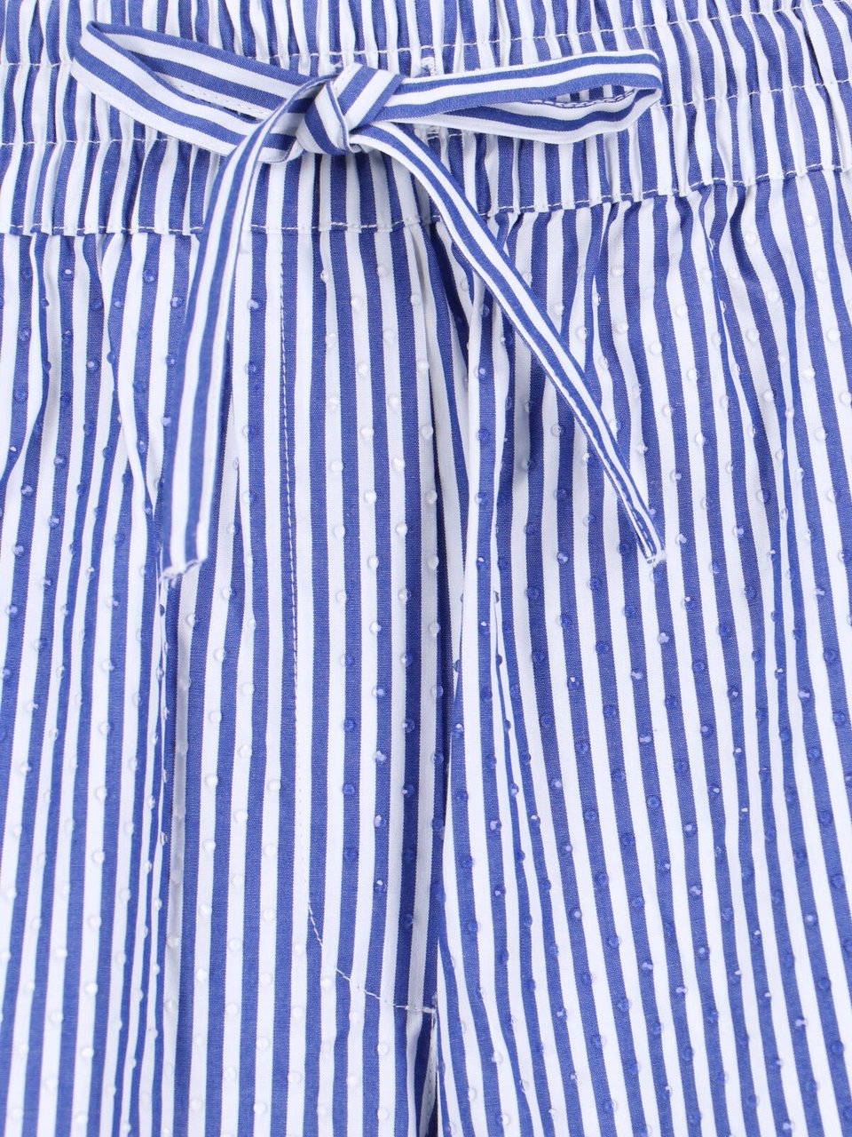 P.A.R.O.S.H. Pinstriped Shorts With Rhinestones Blauw