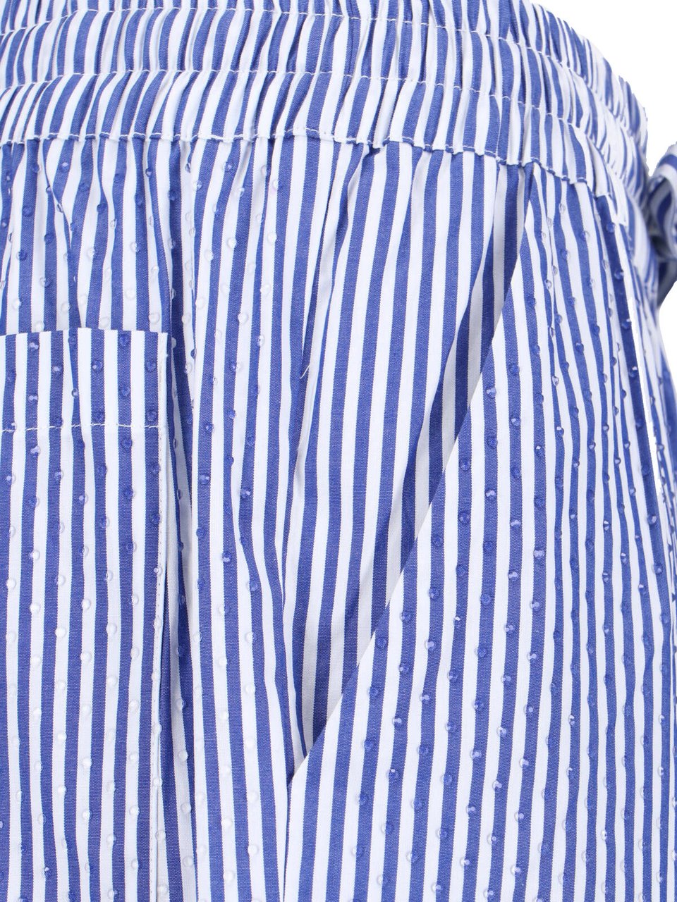 P.A.R.O.S.H. Pinstriped Shorts With Rhinestones Blauw