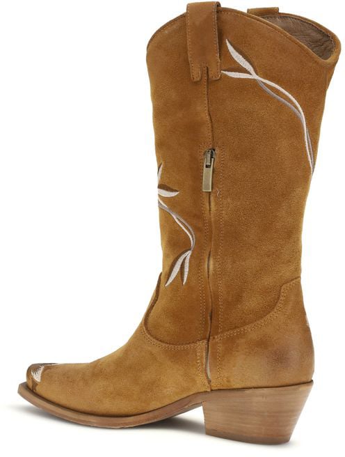 P.A.R.O.S.H. Brown Calf Leather Bos Taurus Ankle Boots Bruin