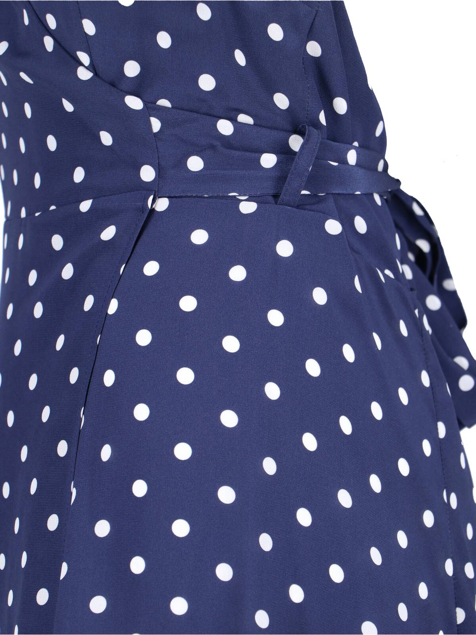 P.A.R.O.S.H. Maxi Polka Dot Dress – Blue Blauw