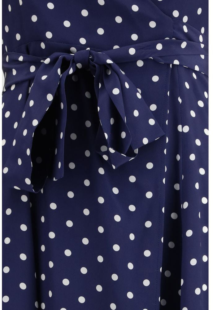 P.A.R.O.S.H. Blue Silk Casual Dress Blauw