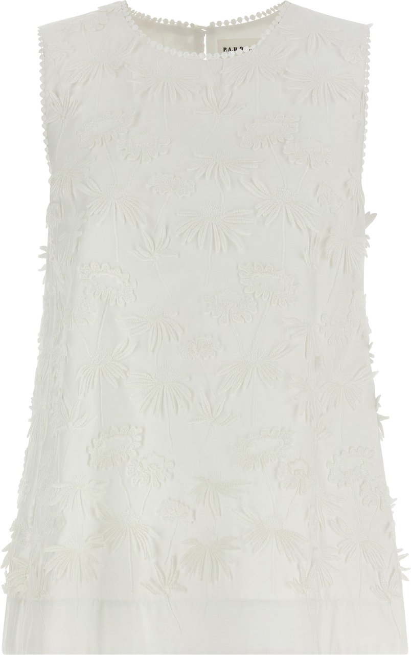 P.A.R.O.S.H. White Cotton Blouse Wit