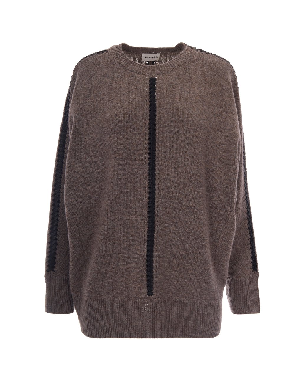 P.A.R.O.S.H. Light Greige Wool-Blend Sweater Grijs