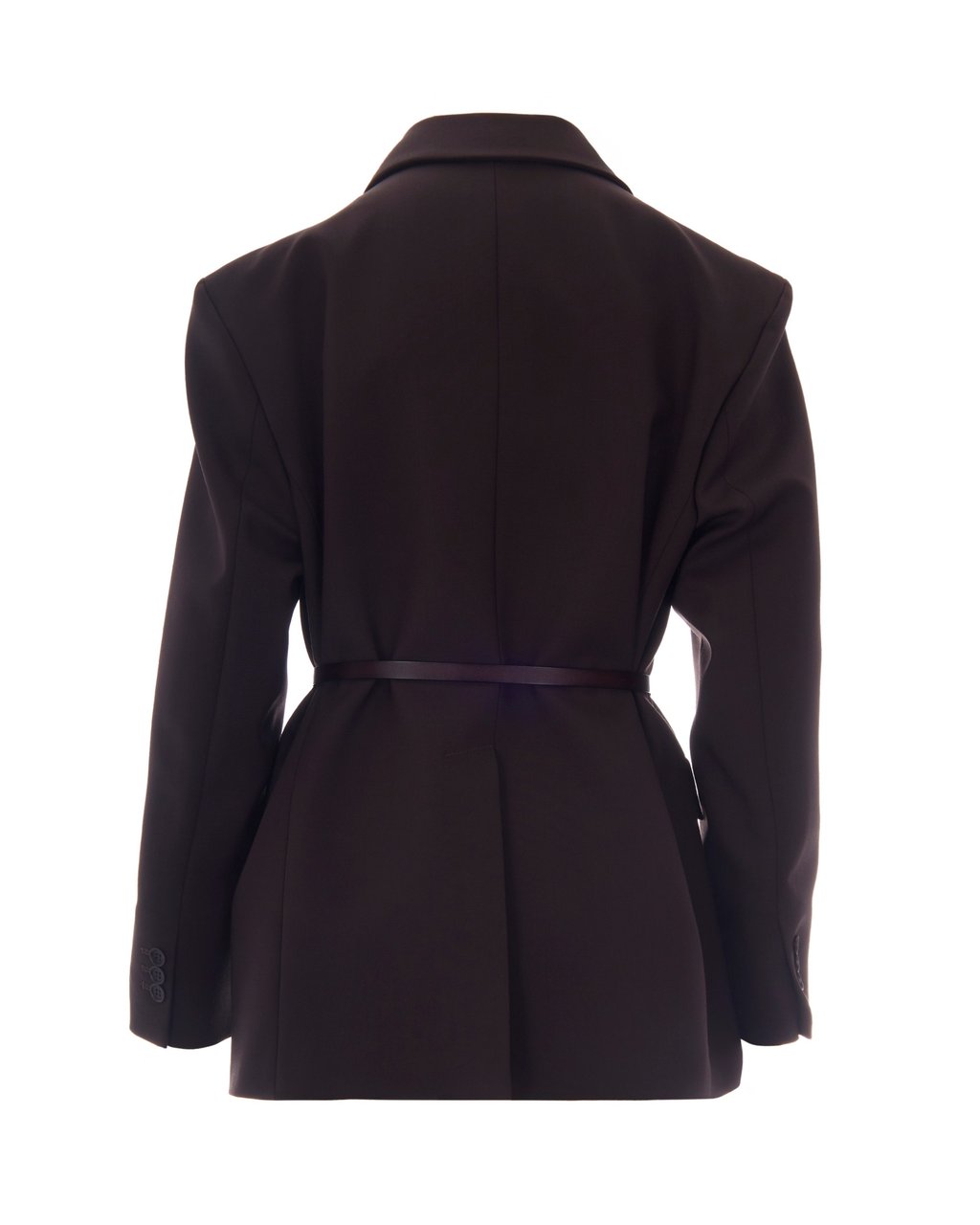 P.A.R.O.S.H. Dark Brown Wool Blazer Zwart
