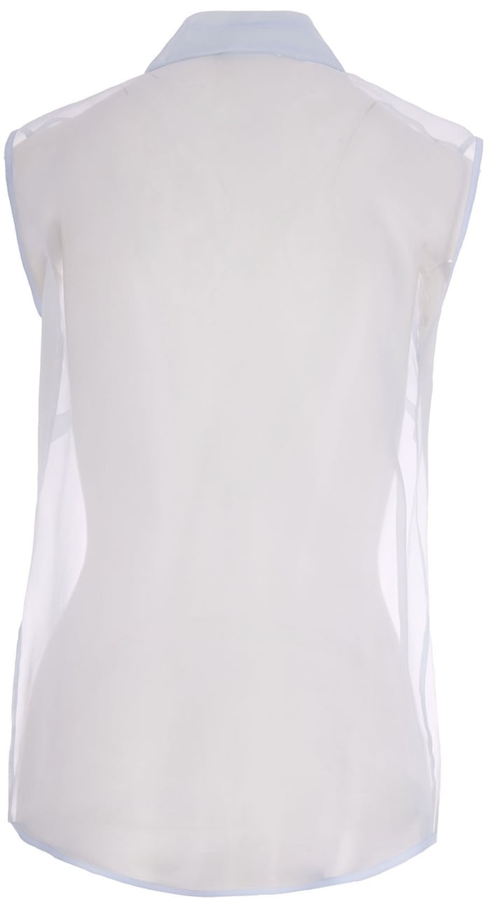 P.A.R.O.S.H. Sheer Ruffled Shirt Wit