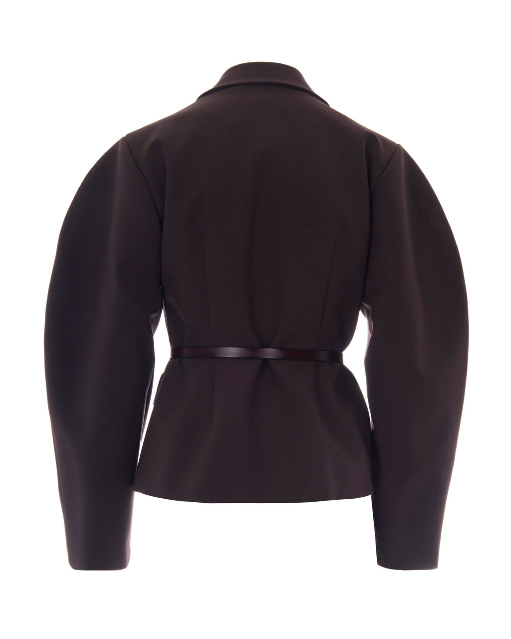 P.A.R.O.S.H. Dark Brown Double-Breasted Wool-Blend Blazer Bruin