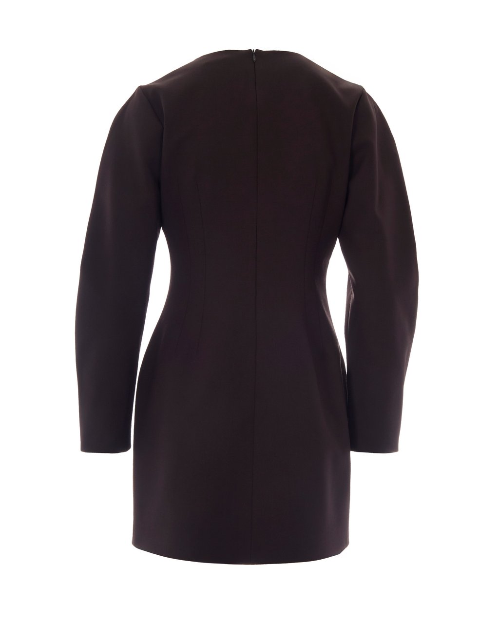 P.A.R.O.S.H. Dark Brown Wool Mini Dress Bruin