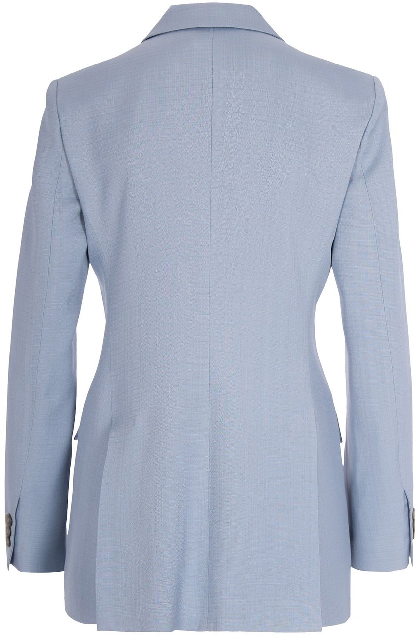 P.A.R.O.S.H. Light Blue Double-Breasted Blazer Blauw