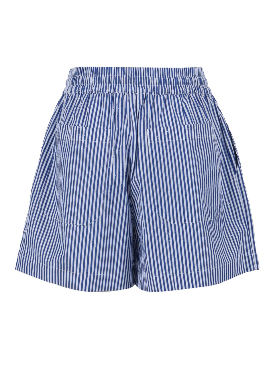 P.A.R.O.S.H. Vertical Stripe Cotton Shorts Blauw