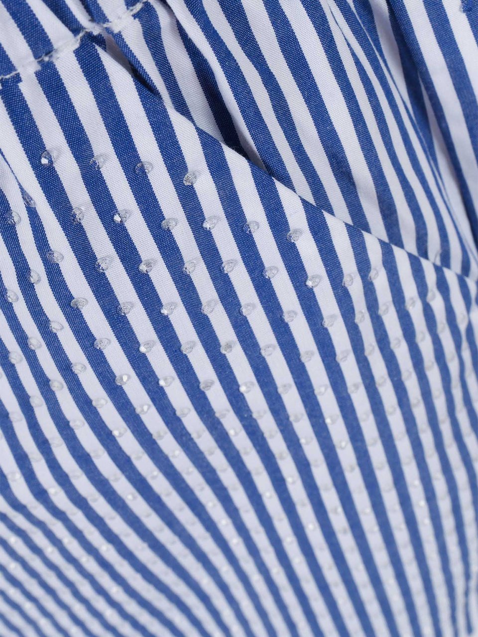 P.A.R.O.S.H. Vertical Stripe Cotton Shorts Blauw
