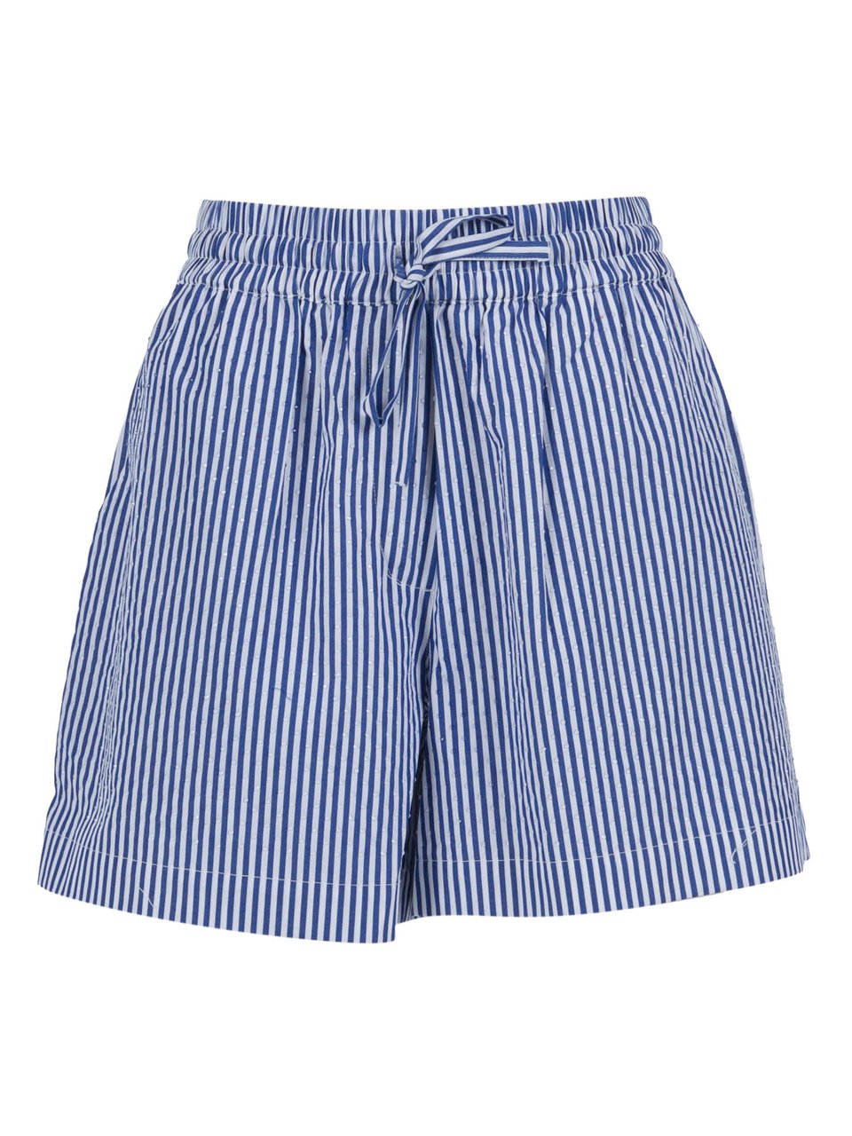 P.A.R.O.S.H. Vertical Stripe Cotton Shorts Blauw