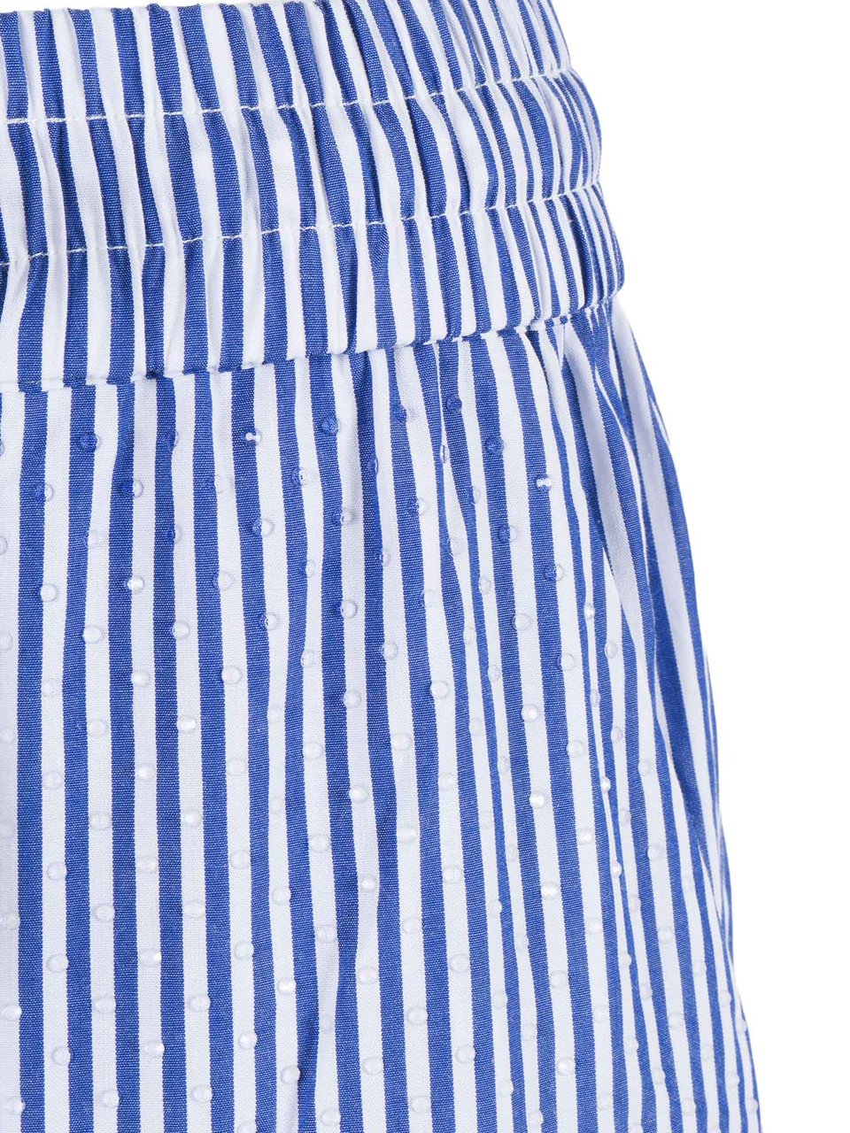 P.A.R.O.S.H. Wide Leg Vertical Stripe Straight-Leg Pants Blauw