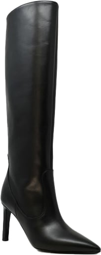 P.A.R.O.S.H. PAROSH D060116 013 ANSHOE BLACK LEATHER BOOTS Zwart