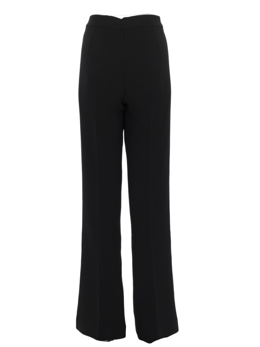 P.A.R.O.S.H. High-Waisted Wide-Leg Pants With Tailored Silhouette Zwart