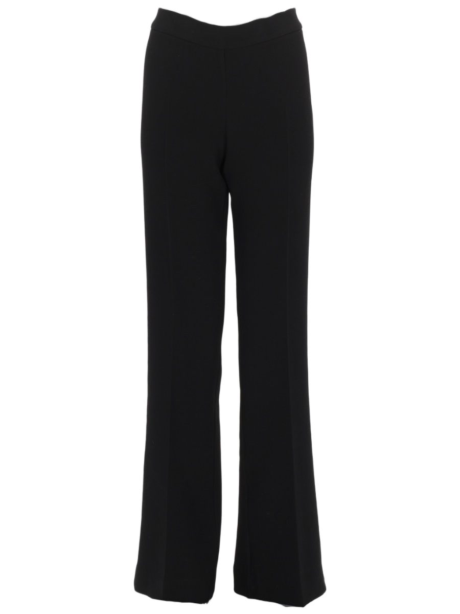 P.A.R.O.S.H. High-Waisted Wide-Leg Pants With Tailored Silhouette Zwart