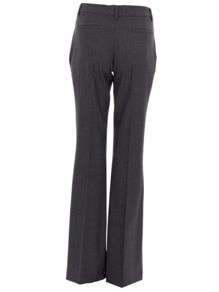 P.A.R.O.S.H. Tailored Straight-Leg Pants with Mid-Rise Waist Grijs
