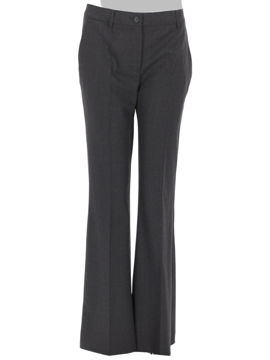 P.A.R.O.S.H. Tailored Straight-Leg Pants with Mid-Rise Waist Grijs