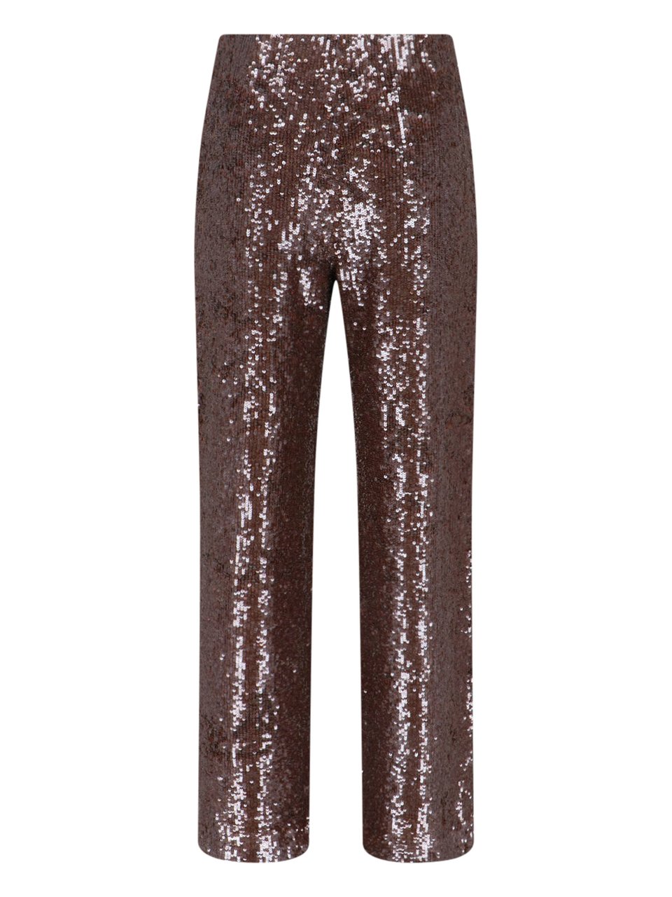 P.A.R.O.S.H. Brown Sequin Trousers Bruin