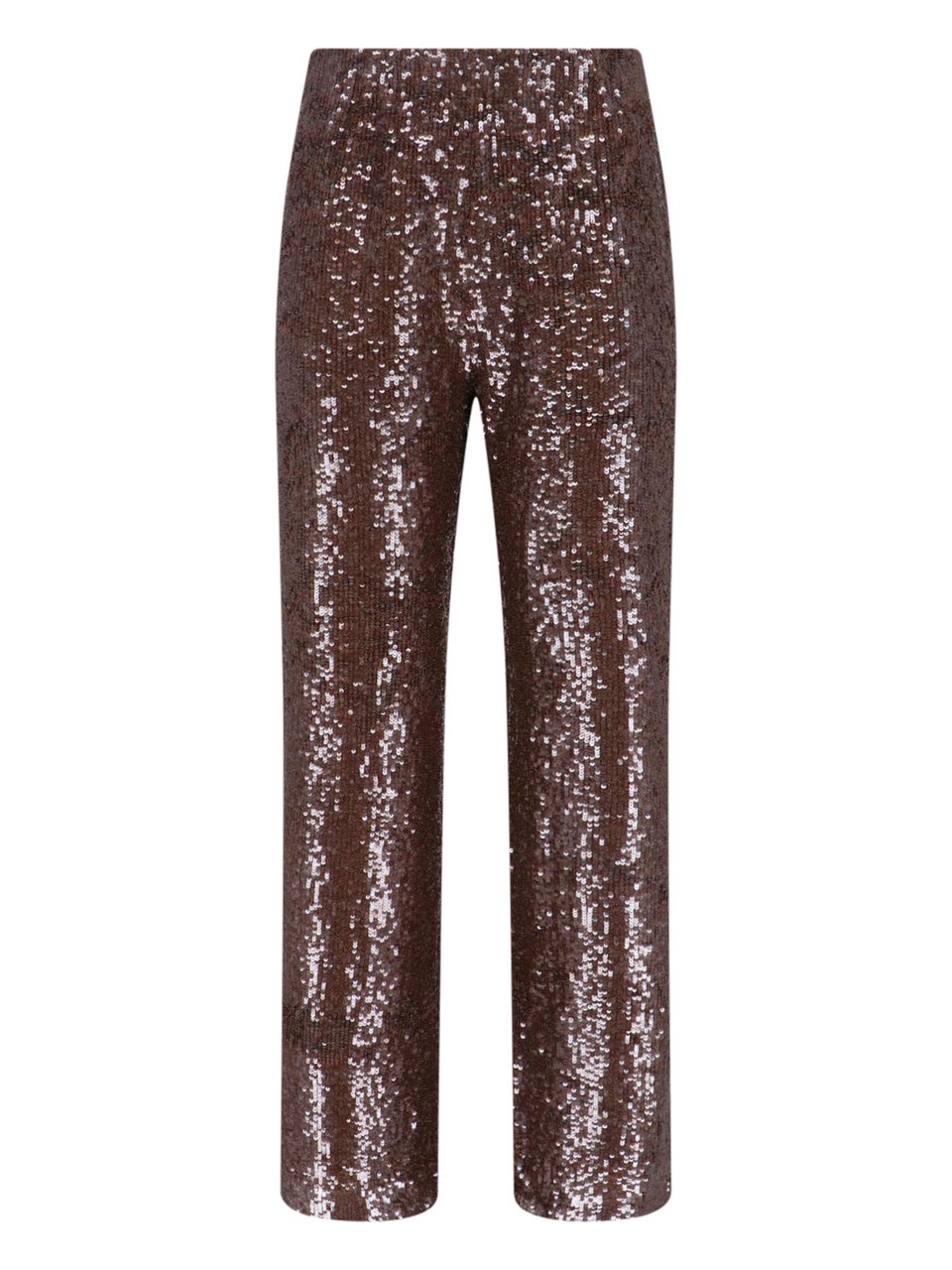 P.A.R.O.S.H. Brown Sequin Trousers Bruin