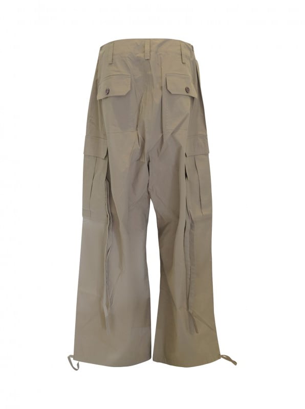 P.A.R.O.S.H. PAROSH D230747 007 NINJA GREEN OLIVE NYLON/COTTON PANTS Beige