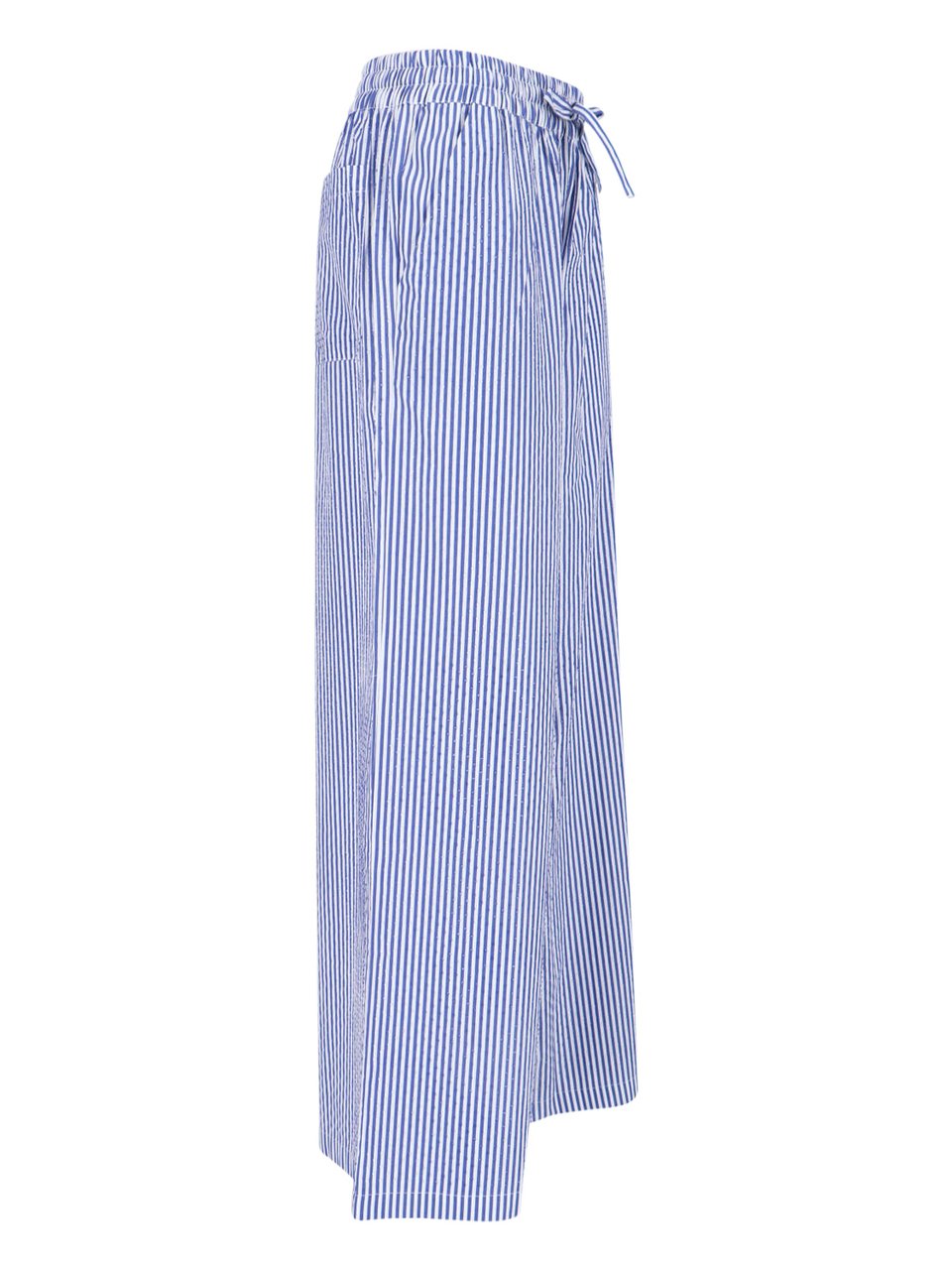 P.A.R.O.S.H. Mid-Rise Striped Cotton Pants Blauw
