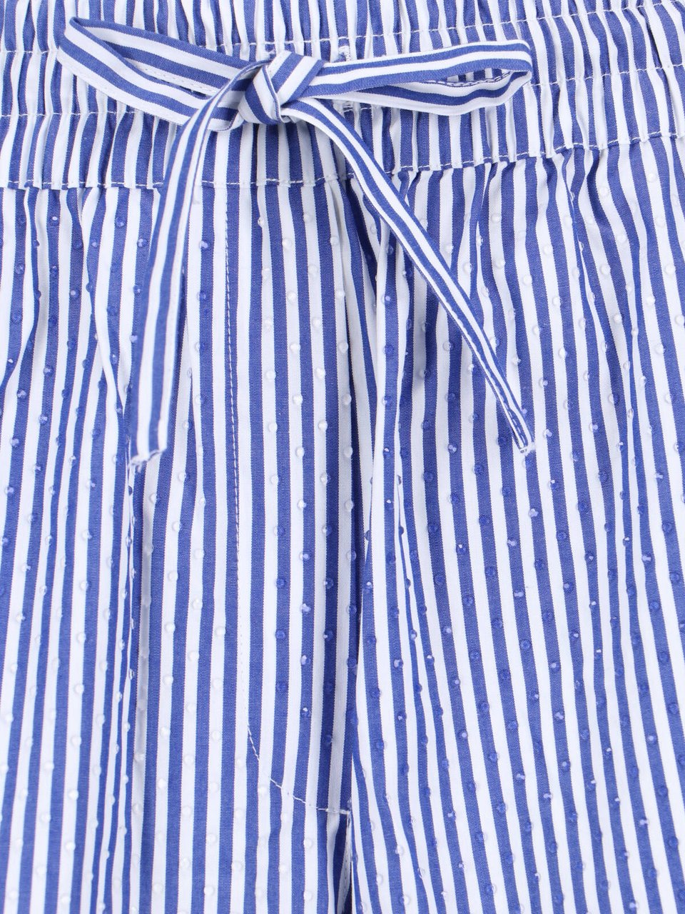 P.A.R.O.S.H. Mid-Rise Striped Cotton Pants Blauw