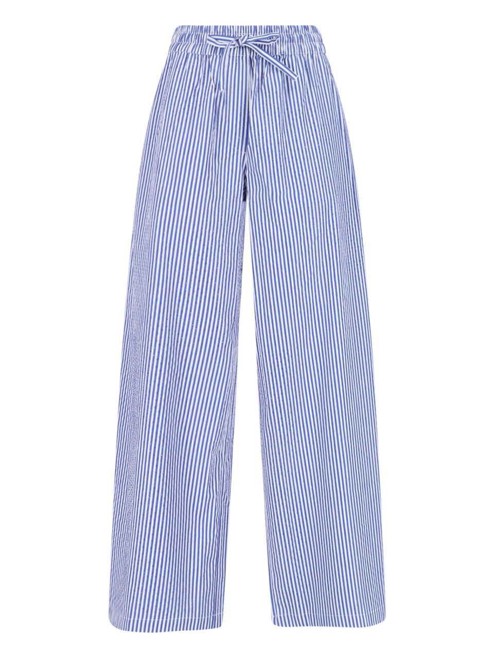 P.A.R.O.S.H. Mid-Rise Striped Cotton Pants Blauw