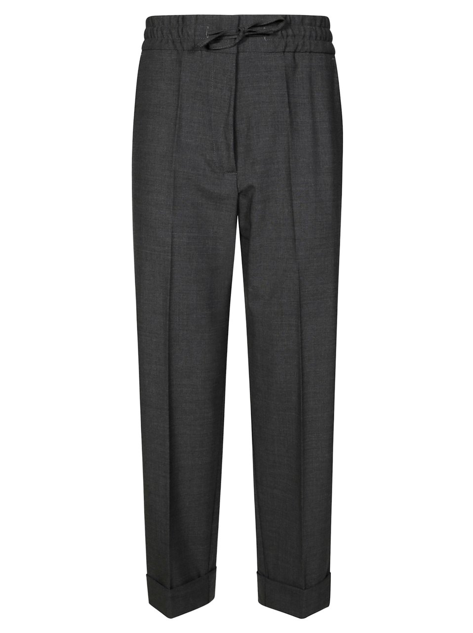 P.A.R.O.S.H. Relaxed Fit Drawstring Waistband Tailored Pants Zwart