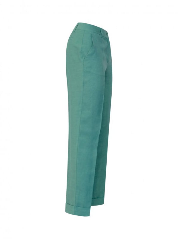 P.A.R.O.S.H. PAROSH D232443 068 RAISA25 GREEN VISCOSE PANTS Groen