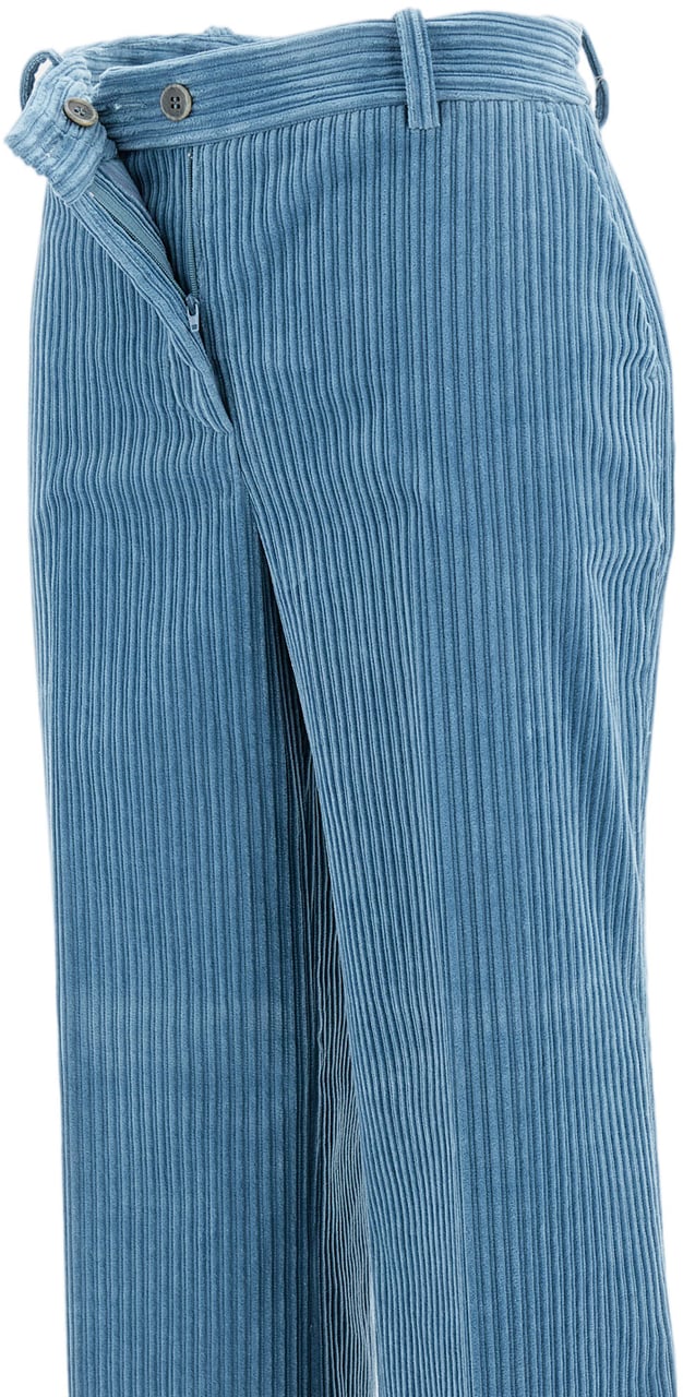 P.A.R.O.S.H. Tailored Clear Blue Trousers With Polished Finish Blauw