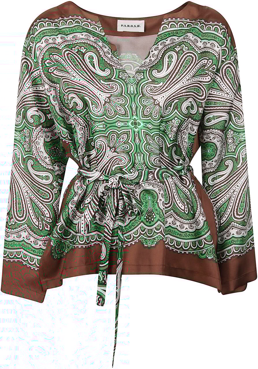 P.A.R.O.S.H. Skindy Blouse Green Groen