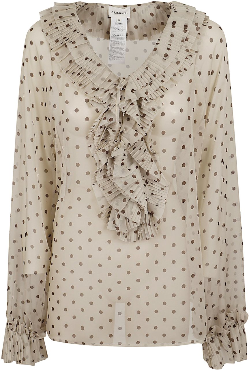 P.A.R.O.S.H. PAROSH BLUSA Beige