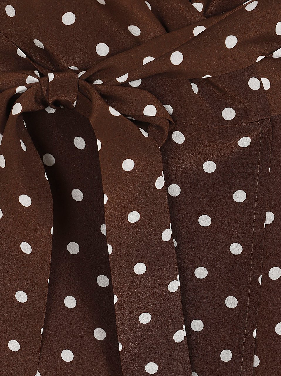 P.A.R.O.S.H. Backless Silk Top with Polka Dot Detail Bruin