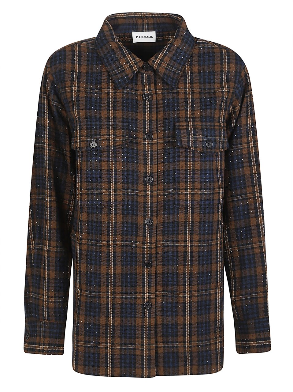 P.A.R.O.S.H. Core Long Sleeve Shirt Blue Blauw