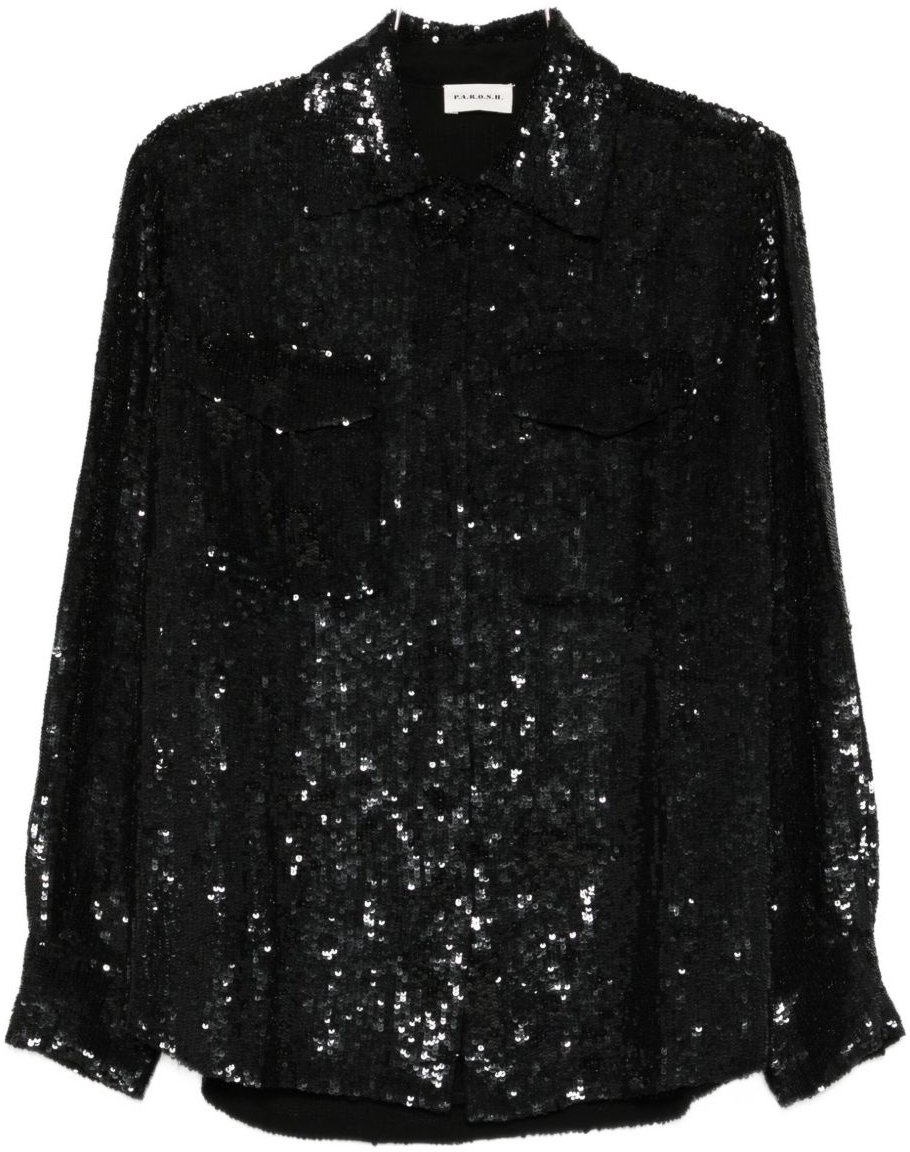 P.A.R.O.S.H. Shirts Black Zwart
