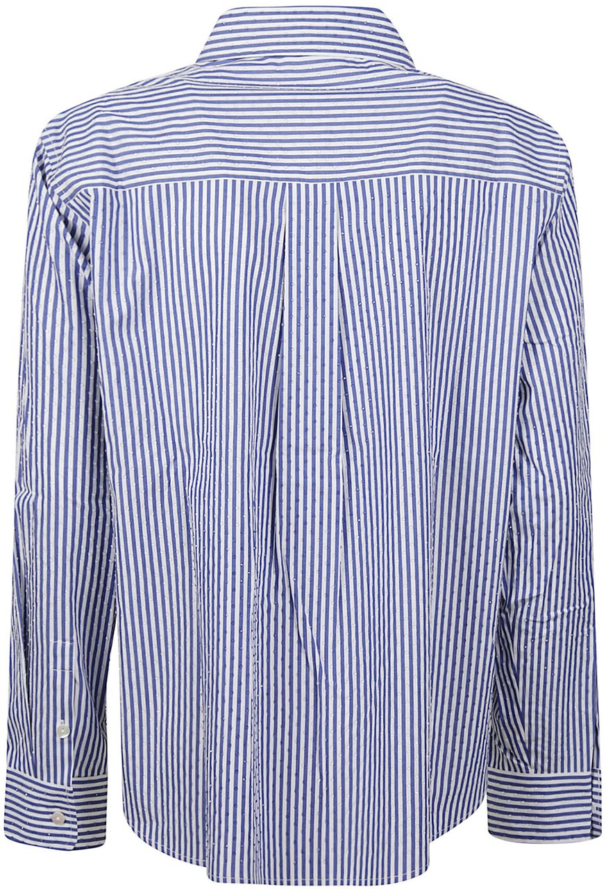 P.A.R.O.S.H. Cashine Long Sleeve Shirt Blue Blauw