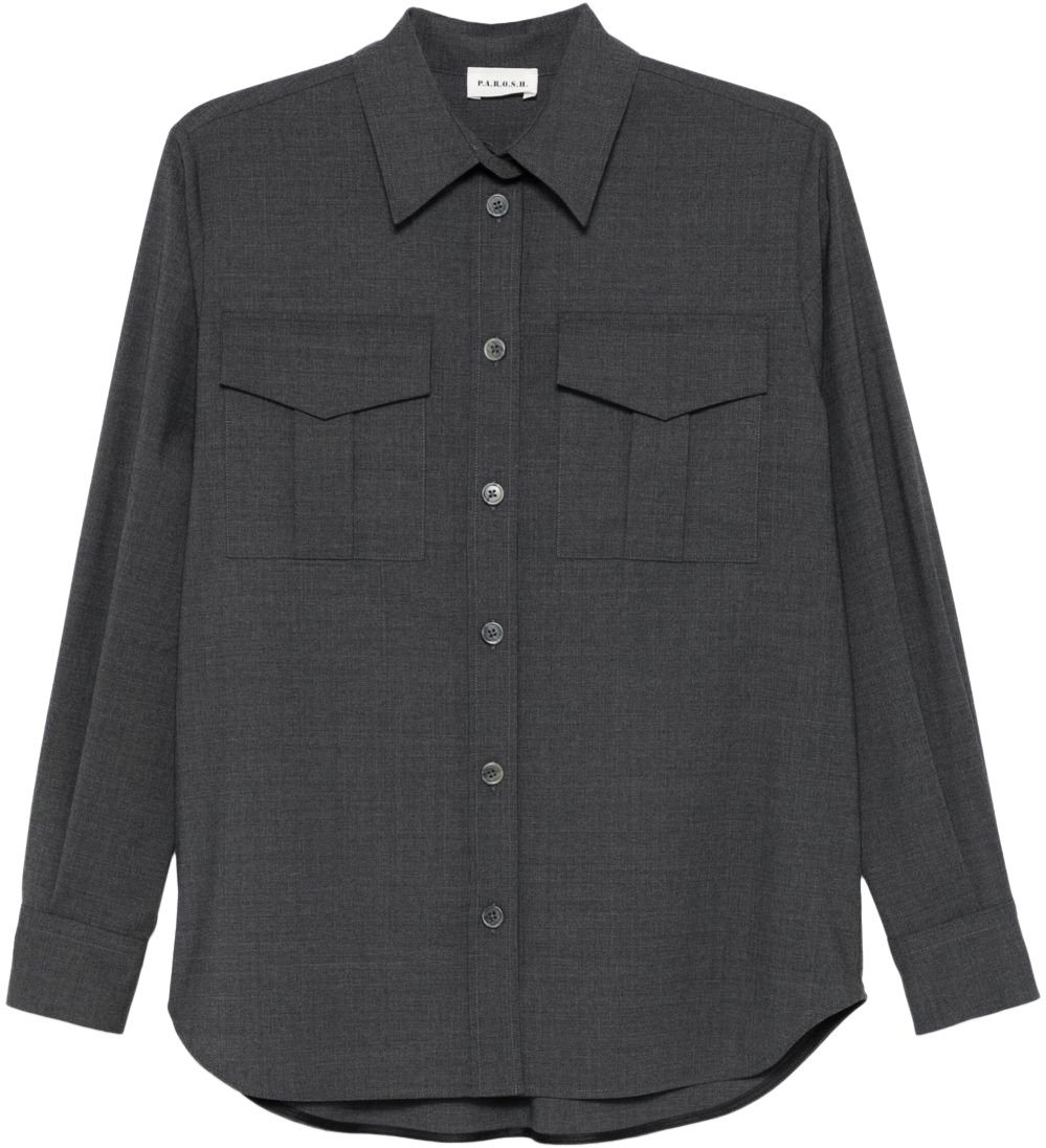 P.A.R.O.S.H. Shirts Anthracite Grijs