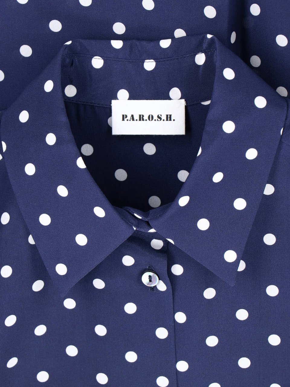 P.A.R.O.S.H. Polka Dot Shirt – Blue Blauw