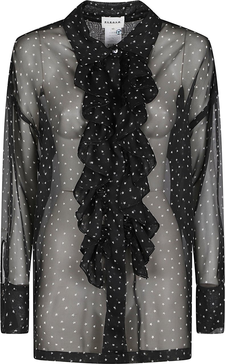 P.A.R.O.S.H. Pioggia Long Sleeve Shirt Black Zwart