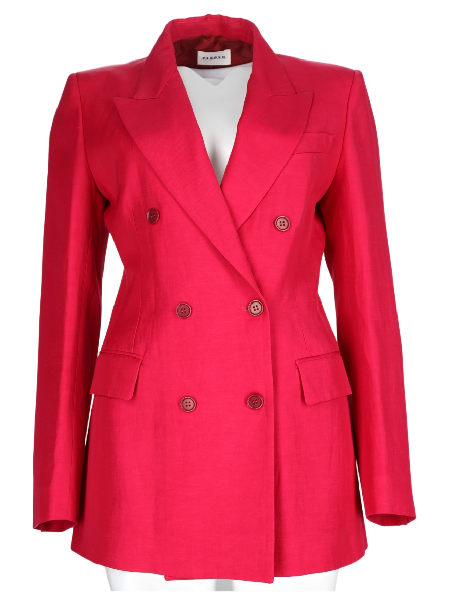 P.A.R.O.S.H. Red Tailored Double-Breasted Blazer Rood